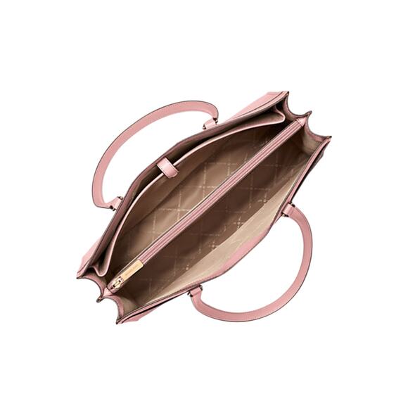 Michael Kors Large Saffiano Leather Jet Set Travel Tote Powder Blush - Picture 2 of 4